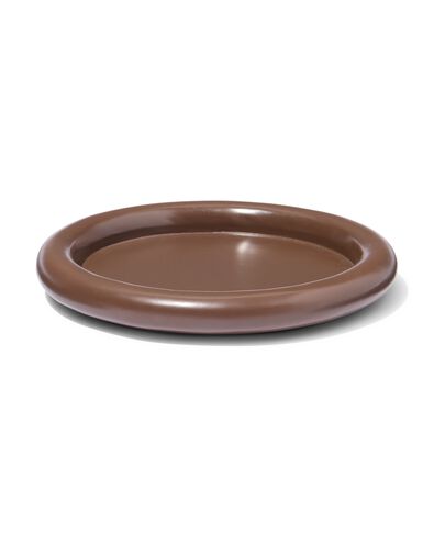 dessous-de-bougie ⌀26,5x3cm bois marron - 13326051 - HEMA