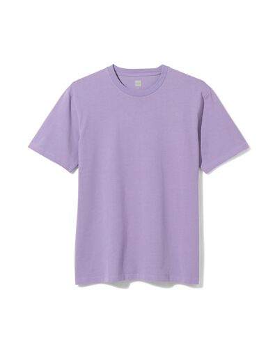 heren t-shirt relaxed fit paars paars - 2115402PURPLE - HEMA