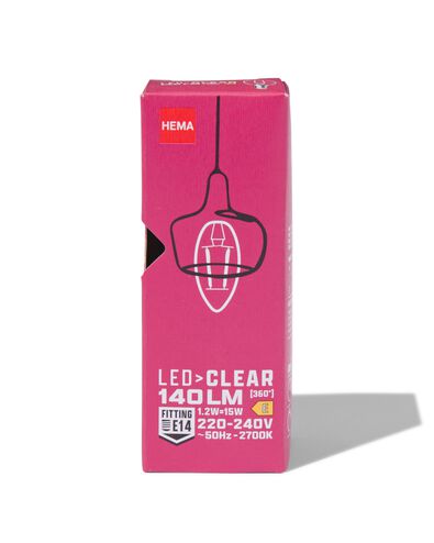 bougie led transparente E14 1,2W 140lm - 20000060 - HEMA