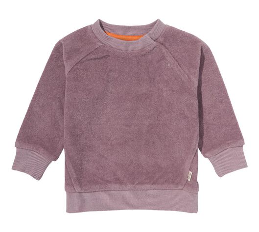 Baby-Sweatshirt, Frottee violett - 1000028654 - HEMA