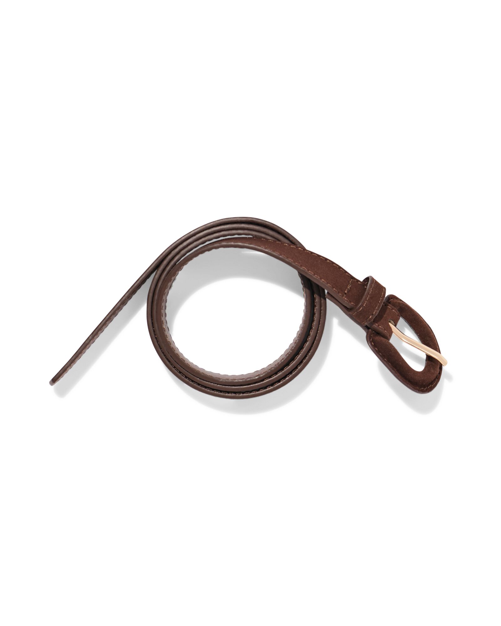 damesriem su&egrave;de smal bruin bruin - 16360165BROWN - HEMA