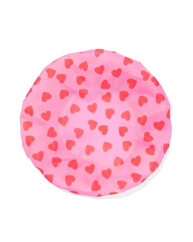 bonnet de douche rose avec c&oelig;urs - 11880067 - HEMA