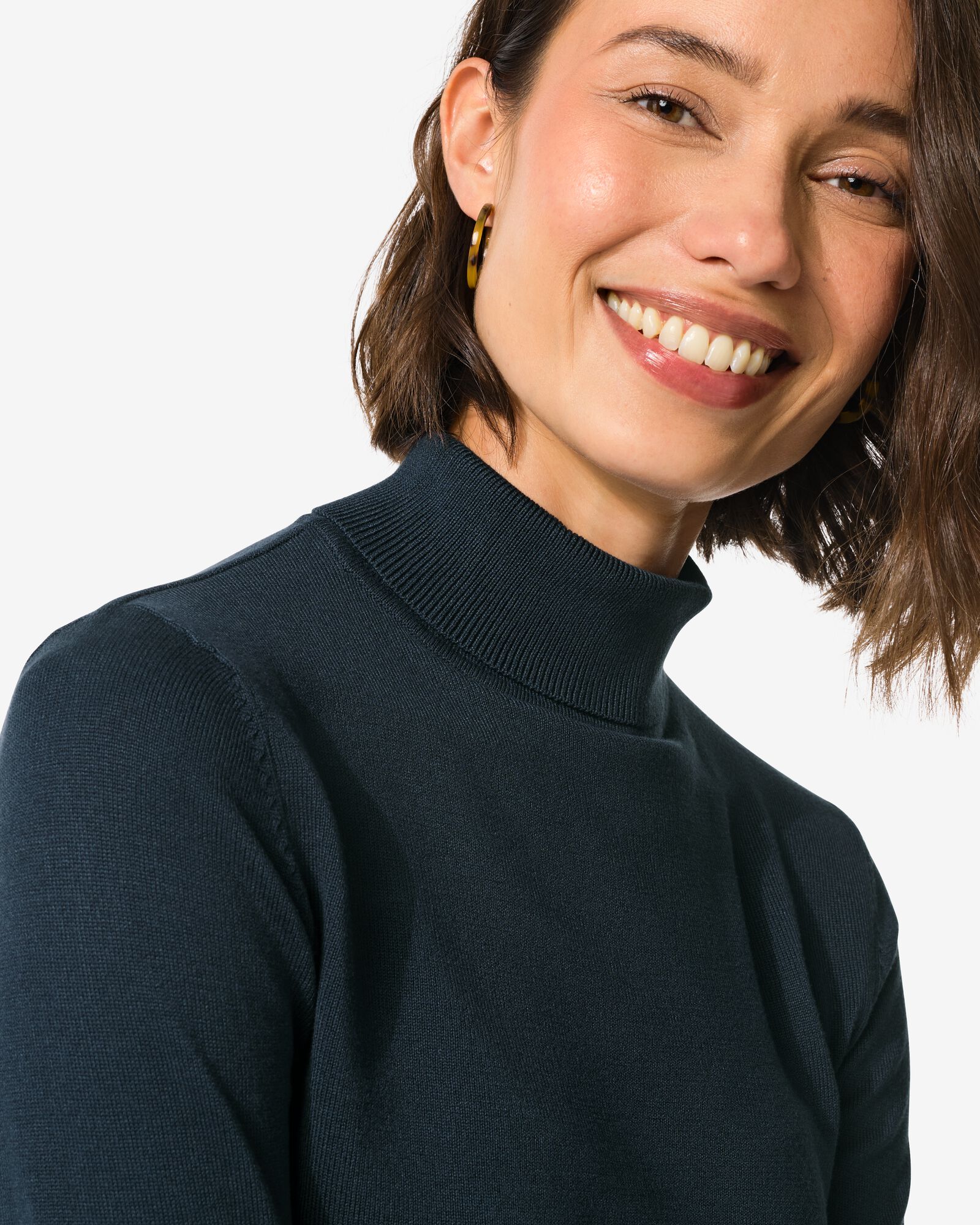 pull col roulé Lois femme bleu bleu - 36302840BLUE - HEMA