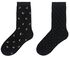 2 paires de chaussettes femme avec coton et paillettes noir 39/42 - 4260307 - HEMA
