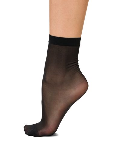 3er-Pack S&ouml;ckchen, leicht gl&auml;nzend, 20 Denier schwarz one size - 4032206 - HEMA