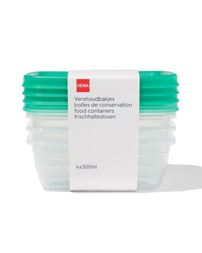 4 bo&icirc;tes de conservation 300ml - 80890026 - HEMA