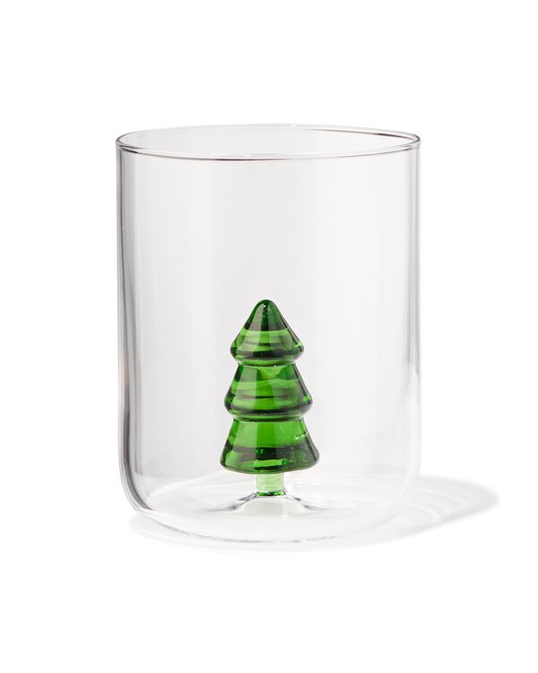 verre à eau 380 ml avec figurine arbre de Noël - 25600086 - HEMA