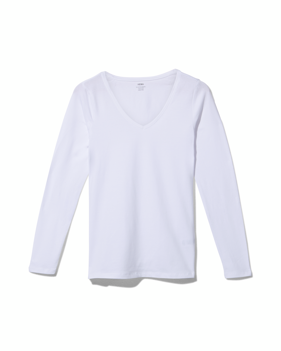t-shirt femme blanc - 1000005403 - HEMA