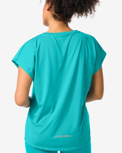 dames sportshirt turquoise M - 36030357 - HEMA