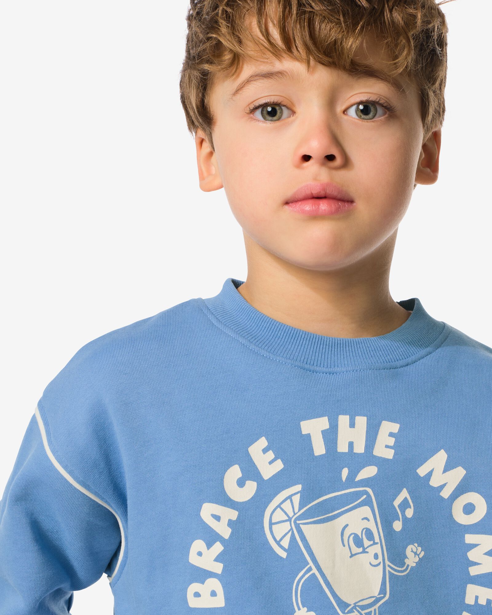 pull enfant r&eacute;tro bleu bleu - 30711630BLUE - HEMA