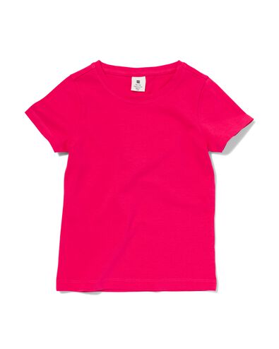 t-shirt enfant - coton bio rose 134/140 - 30832354 - HEMA