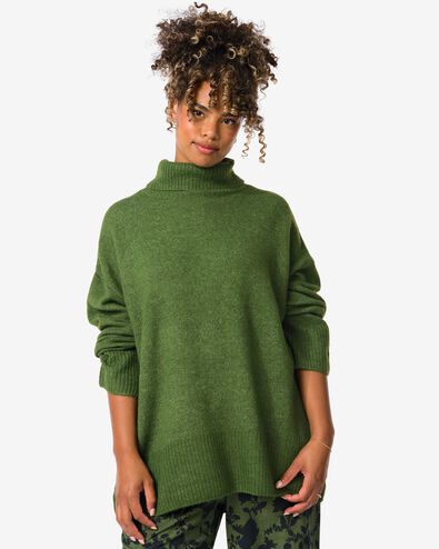 Rollkragenpullover f&uuml;r Damen &bdquo;Frankie&ldquo;, Feinstrick dunkelgr&uuml;n dunkelgr&uuml;n - 36366260DARKGREEN - HEMA