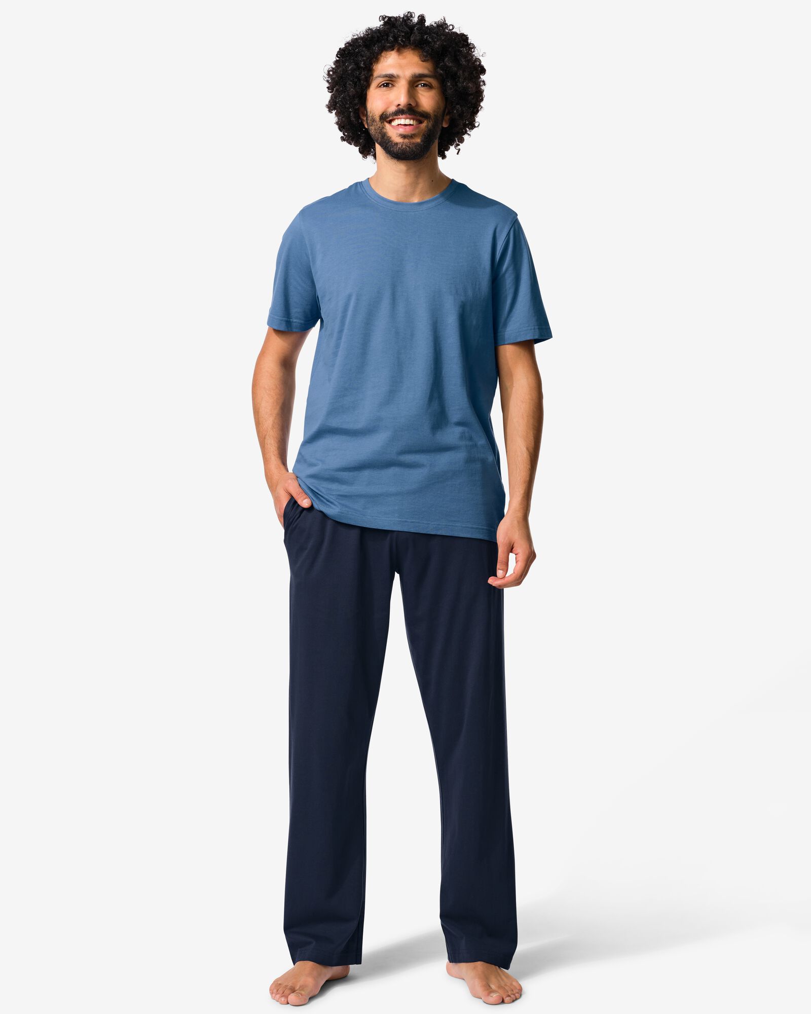 pyjama homme bleu fonc&eacute; bleu fonc&eacute; - 1000030666 - HEMA