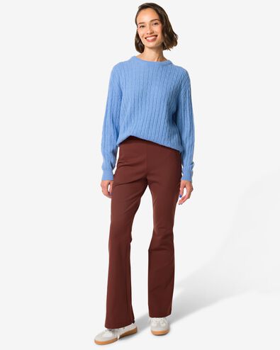 damesbroek Heat flared bruin bruin - 36205970BROWN - HEMA