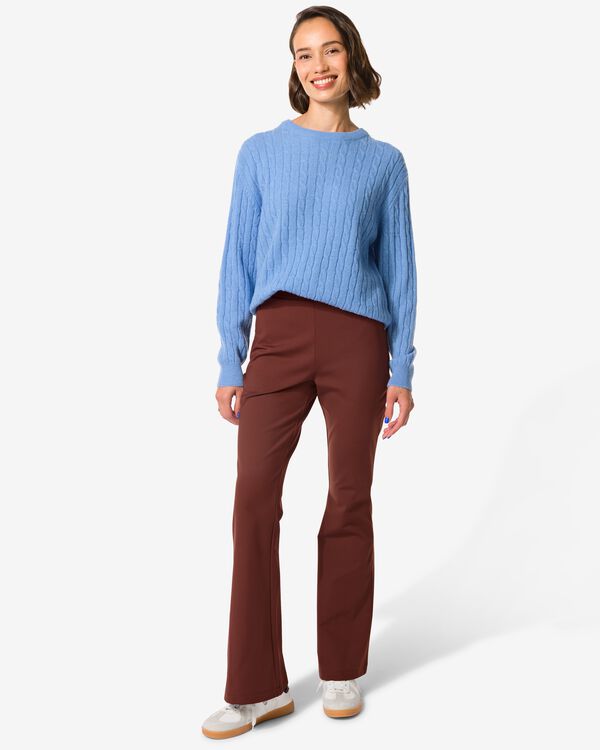 pantalon femme Heat &eacute;vas&eacute; marron marron - 36205970BROWN - HEMA