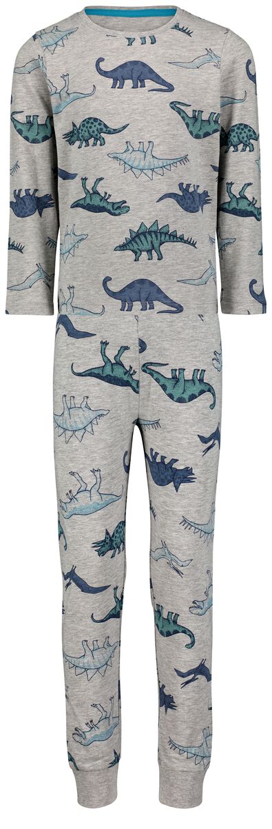 Kinder-Pyjama, Dinosaurier graumeliert - 1000028398 - HEMA