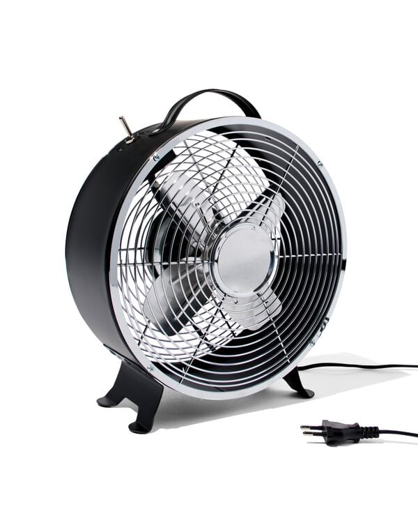 tafelventilator retro zwart &Oslash;25.8cm - 80200017 - HEMA