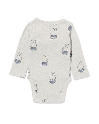 body crois&eacute; &eacute;volutif Miffy nouveau-n&eacute; c&ocirc;tel&eacute; gris chin&eacute; - 33433420GREYMELANGE - HEMA