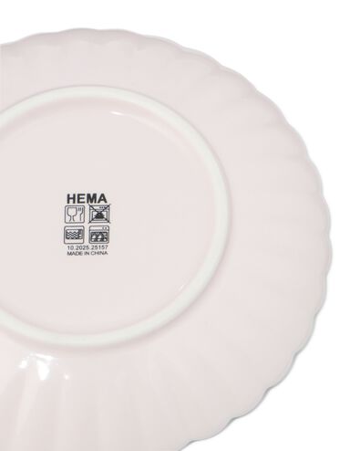 assiette &agrave; dessert ⌀14cm fa&iuml;ence fleur rose - 9650348 - HEMA