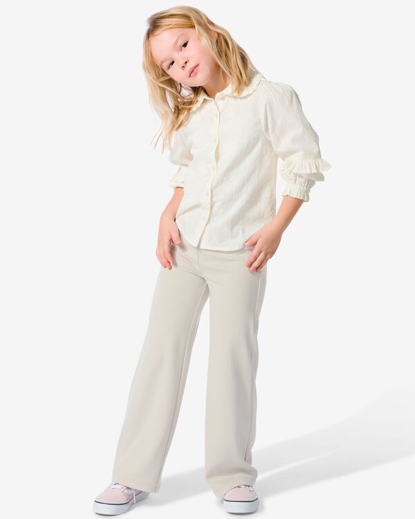 pantalon enfant avec boutons blanc cassé blanc cassé - 30823914OFFWHITE - HEMA