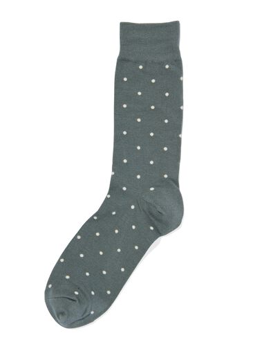 heren sokken met katoen stippen donkergroen donkergroen - 4152660DARKGREEN - HEMA