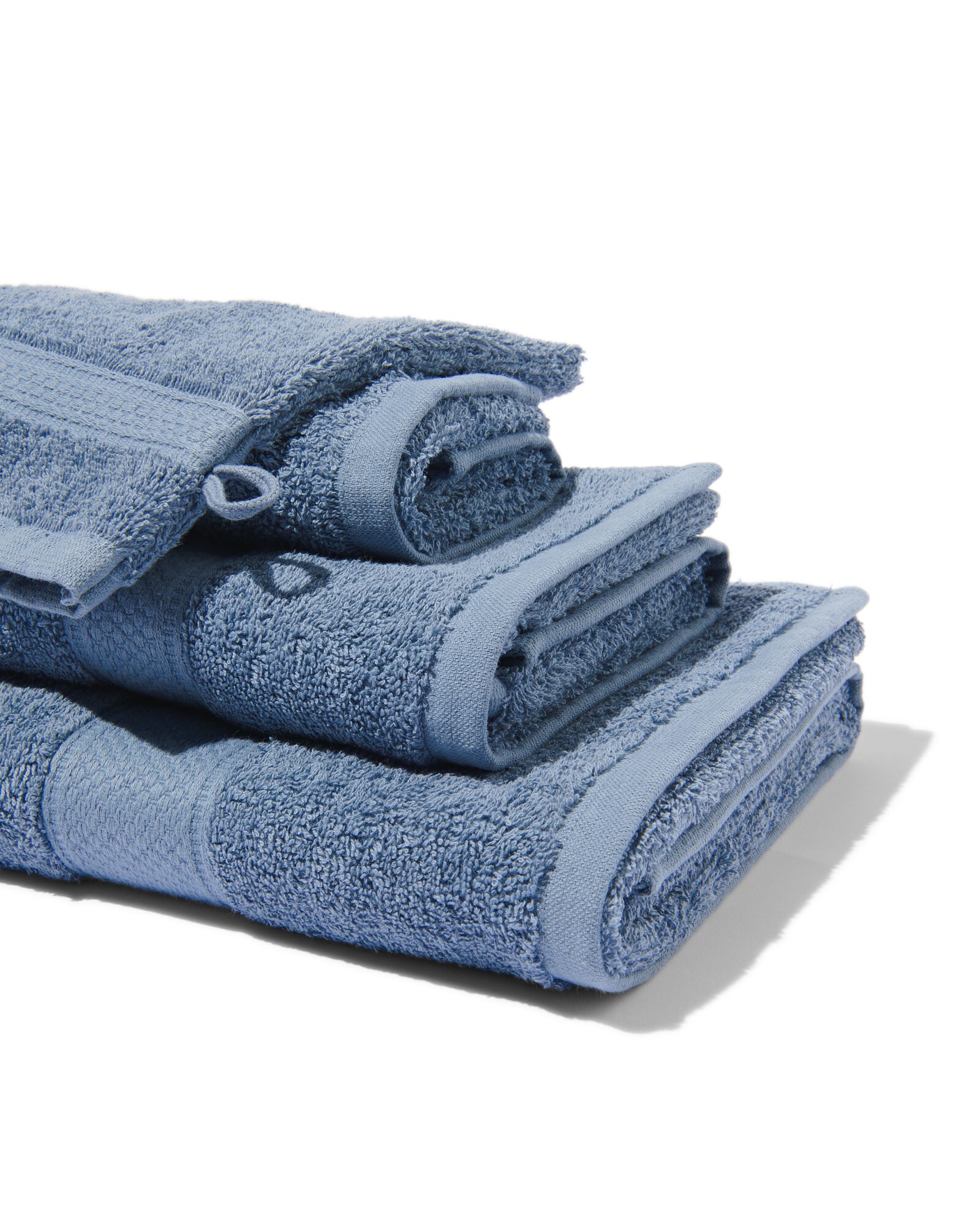 serviette de bain 70x140 qualité épaisse gris-bleu - HEMA