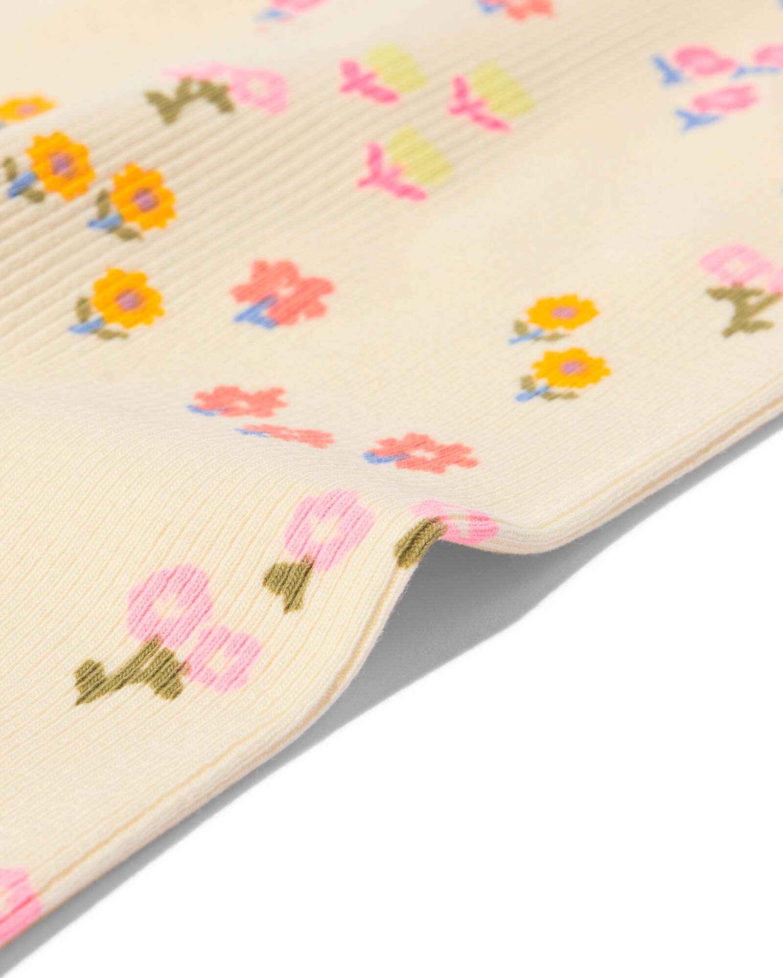 babyleggings rib bloemen - 2 stuks roze roze - 33003880PINK - HEMA