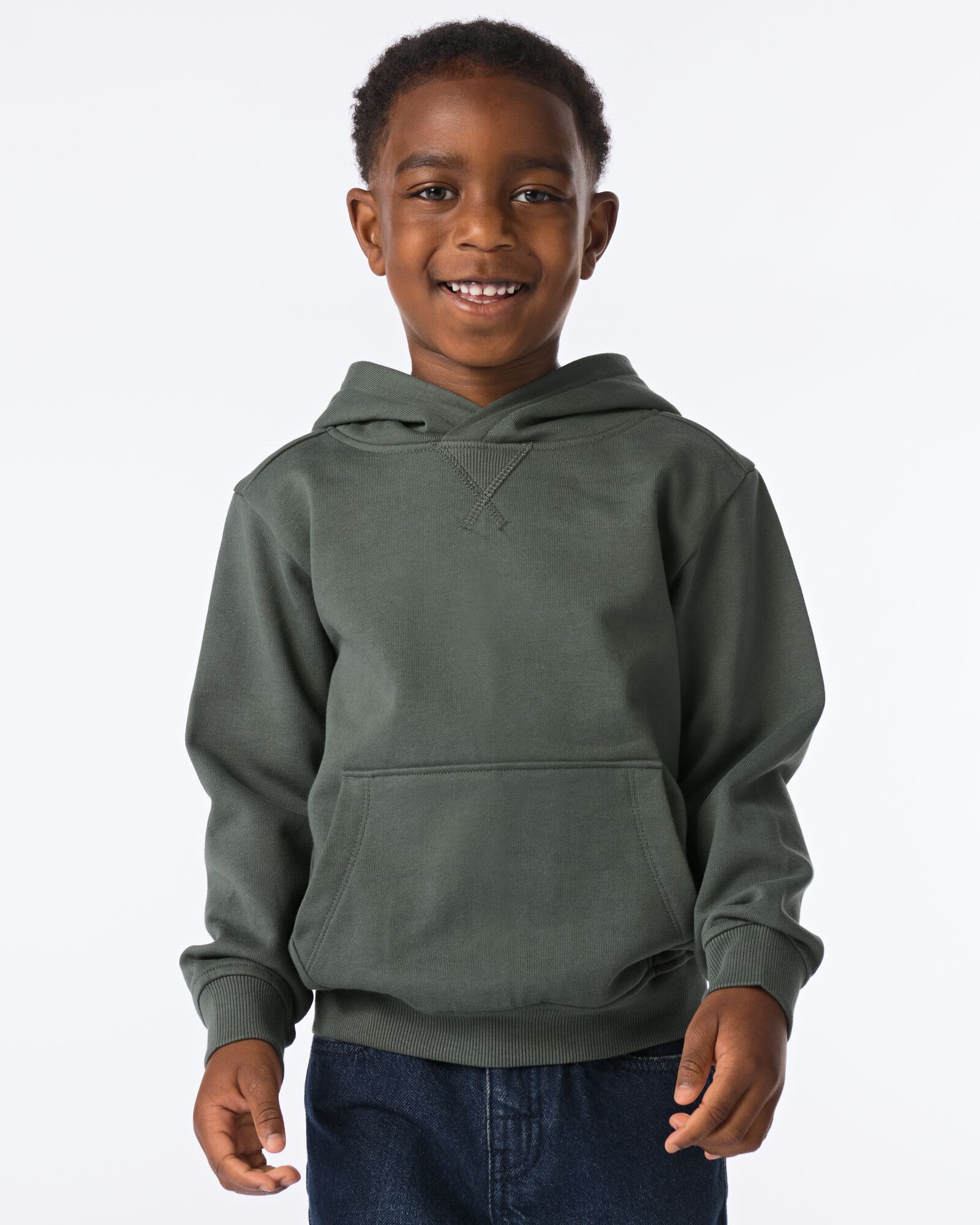 Sweat à Capuche Marks And Spencer – Garçon 5-6 Ans, Vert, Fermeture éclair