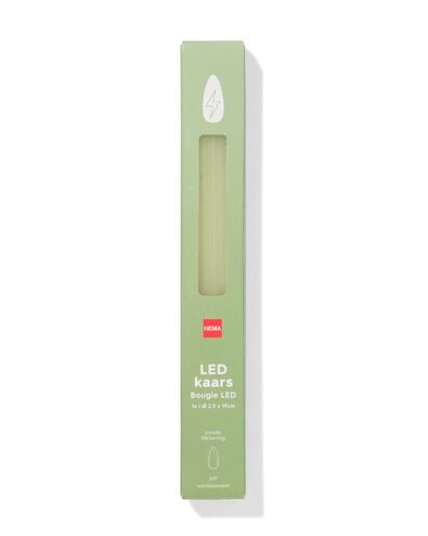 bougie longue LED ⌀2,3x20cm nervur&eacute;e vert clair - 13550137 - HEMA