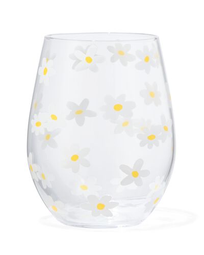 verre 550ml fleurs - 61110062 - HEMA
