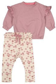 baby kledingset legging en sweater lichtpaars lichtpaars - 1000028242 - HEMA
