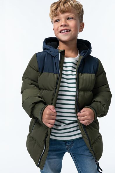 kinderjas met capuchon groen - 1000028884 - HEMA