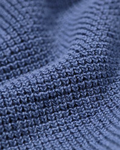 pull homme Lars gaufr&eacute; bleu moyen - 2140740MIDBLUE - HEMA