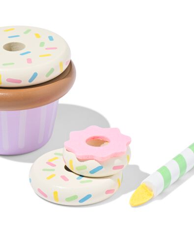 Cupcake 8 &times; 13 &times; 8 cm aus Holz - 15100324 - HEMA