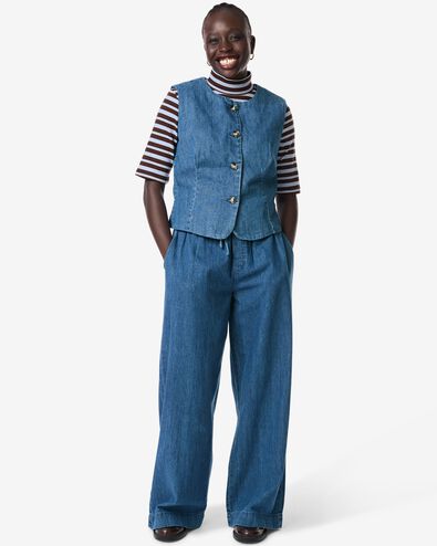 Damenhose Suzy, weit mittelblau mittelblau - 36207040MIDBLUE - HEMA