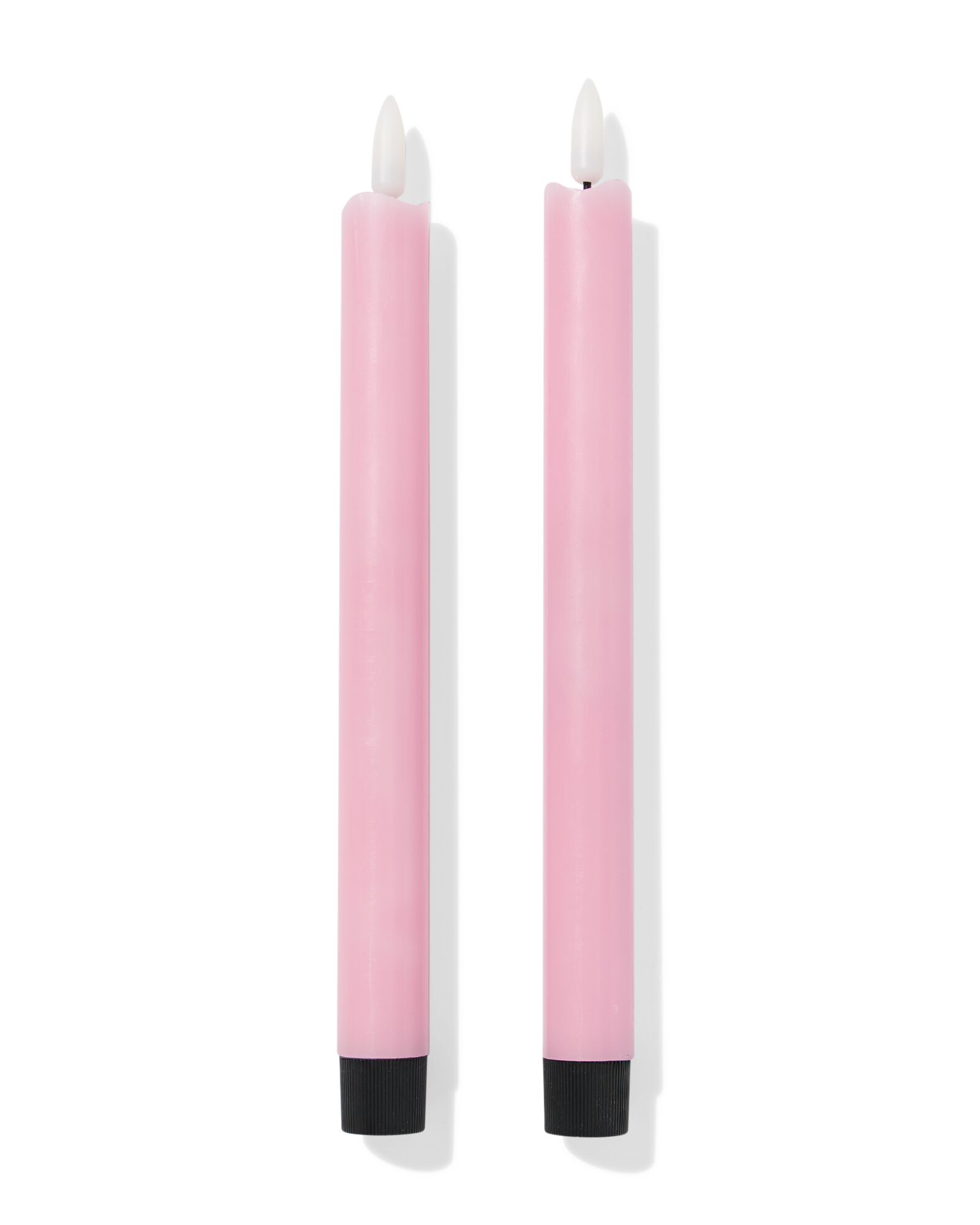 bougies de table led 3x26cm rose - 2 pi&egrave;ces - 25800190 - HEMA
