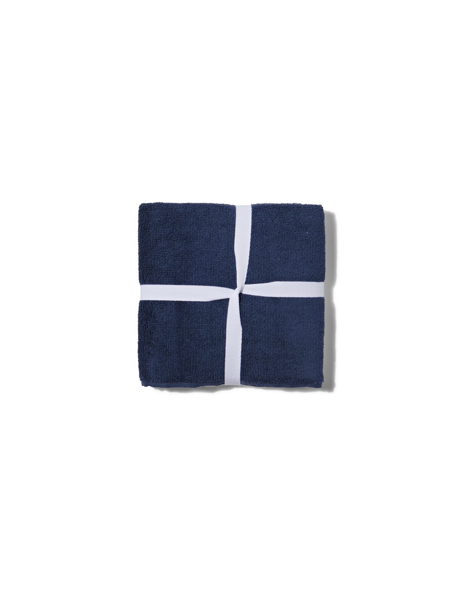 ensemble torchon et essuie-mains en coton bleu et carreaux - 5440266 - HEMA