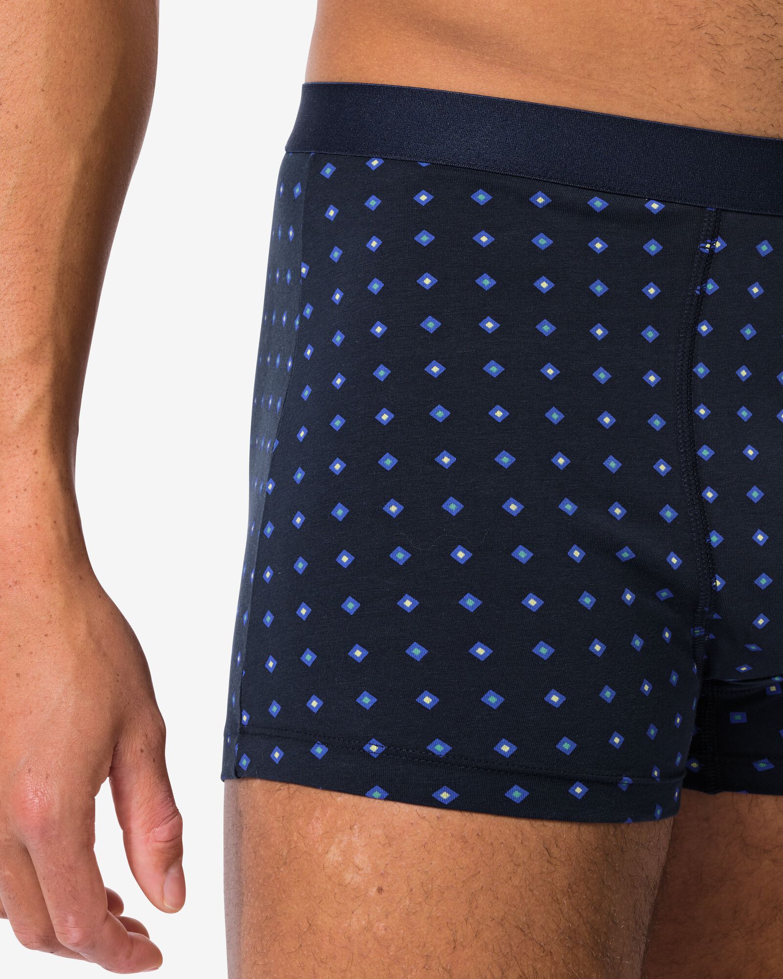 herenboxers kort donkerblauw donkerblauw - 19190280DARKBLUE - HEMA