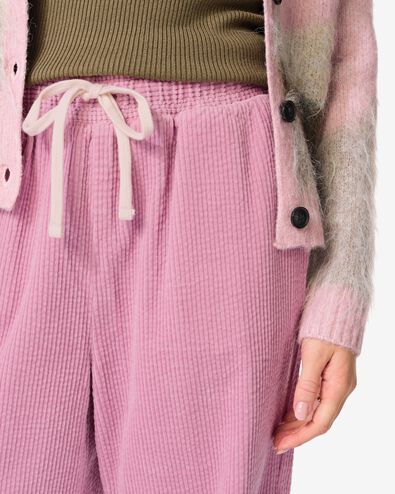damesbroek Lena corduroy lichtpaars - 36203460LIGHTPURPLE - HEMA