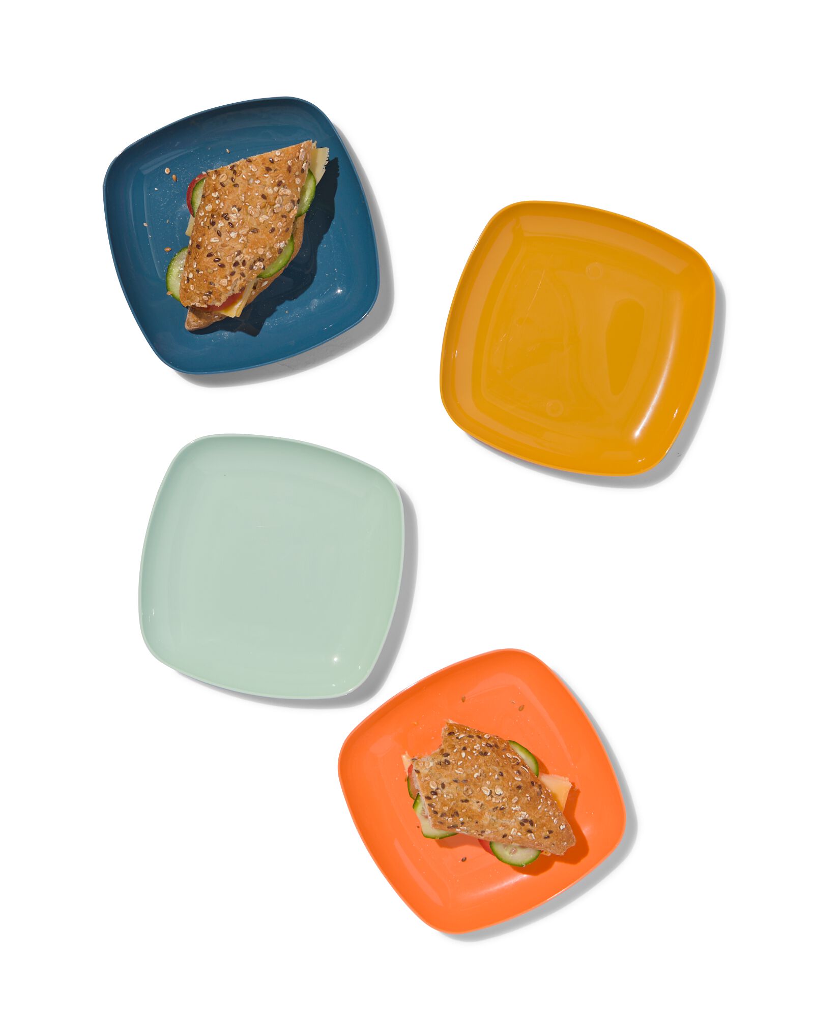 borden 17.5cm kunststof - 4 stuks - 80660114 - HEMA