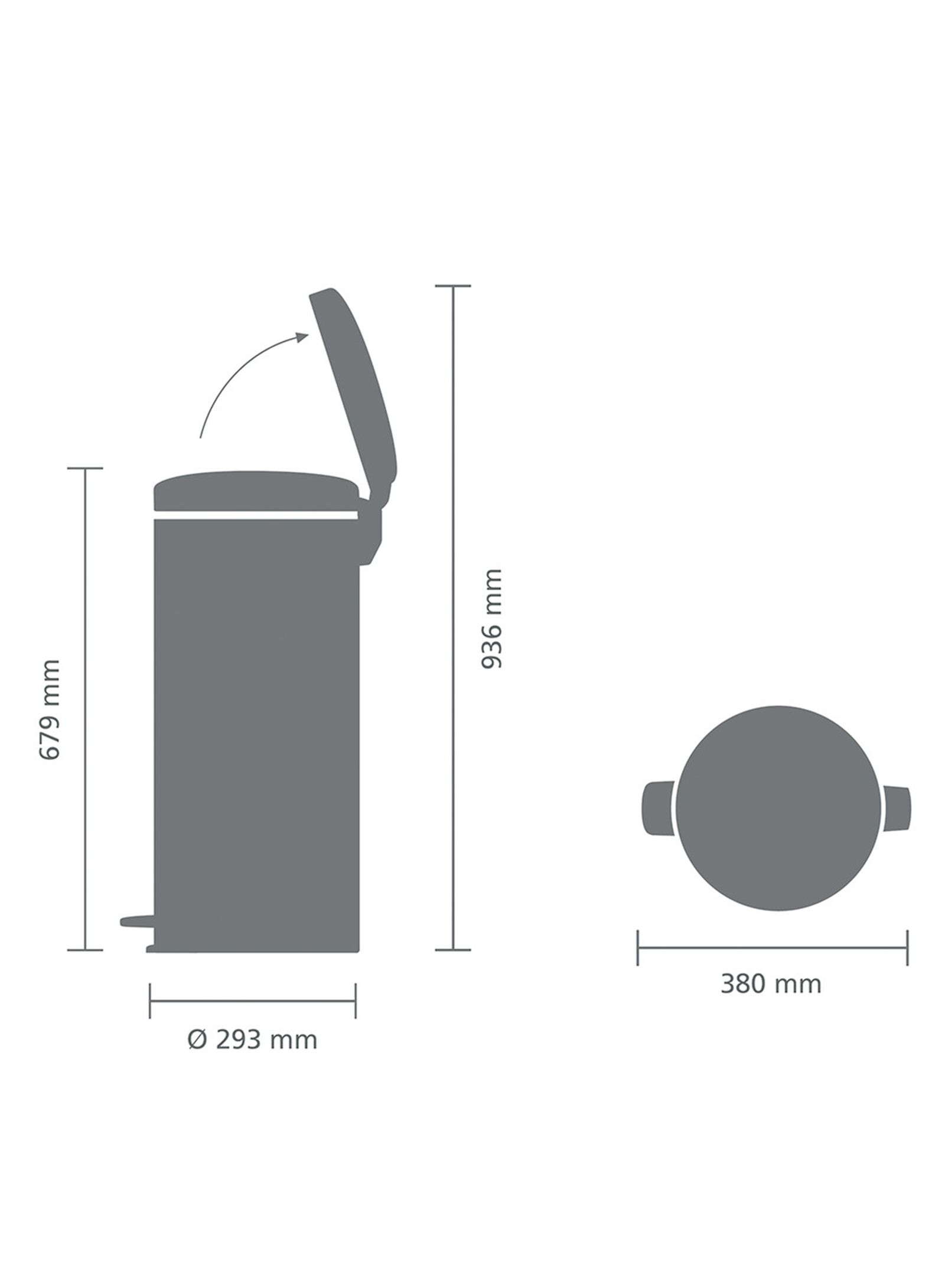 poubelle Brabantia Newlcon 30L sable - 20500149 - HEMA