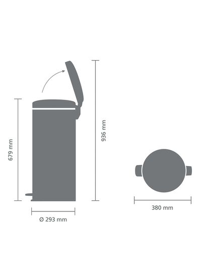 poubelle Brabantia Newlcon 30L sable - 20500149 - HEMA