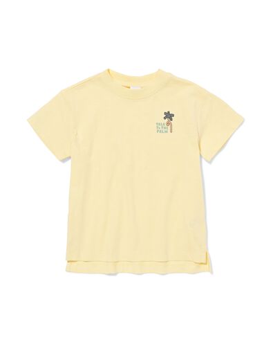 t-shirt enfant palmier jaune p&acirc;le jaune p&acirc;le - 30717505LIGHTYELLOW - HEMA