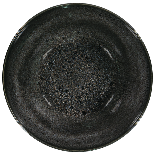 schaal - 26 cm - Porto - reactief glazuur - zwart - 9602037 - HEMA