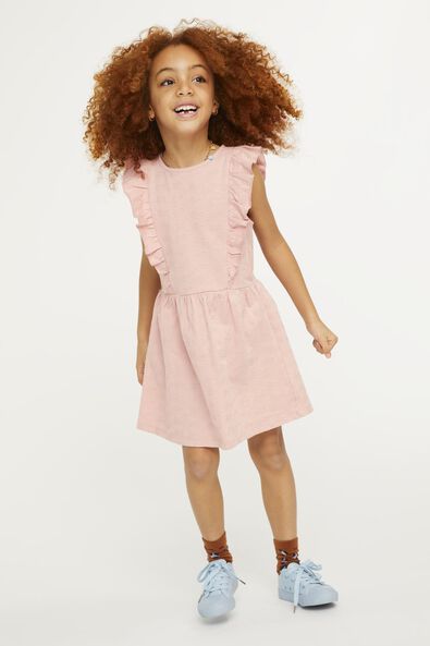 Kinder-Kleid, mit Stickerei rosa - 1000027141 - HEMA