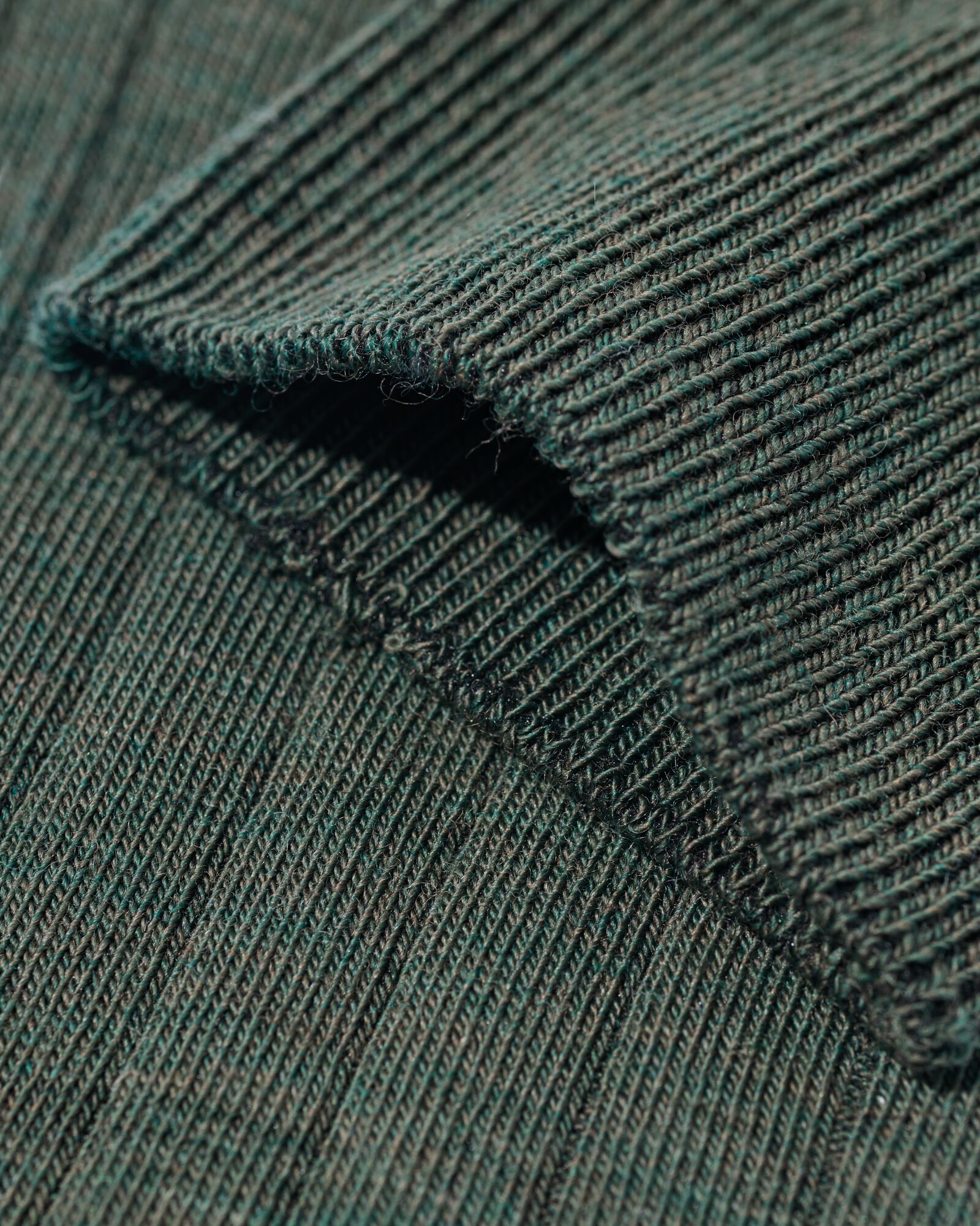 herensokken rib wol groen groen - 4120435GREEN - HEMA