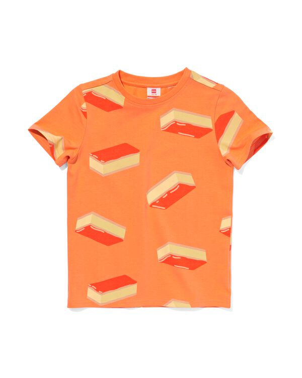 Kinder-T-Shirt, Cremeschnitten, orange orange - 30828101ORANGE - HEMA