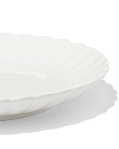 assiette &agrave; g&acirc;teau ⌀14x2cm fa&iuml;ence fleur blanche - 9650346 - HEMA