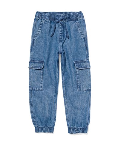 pantalon enfant cargo coupe classique bleu moyen bleu moyen - 30708901MIDBLUE - HEMA