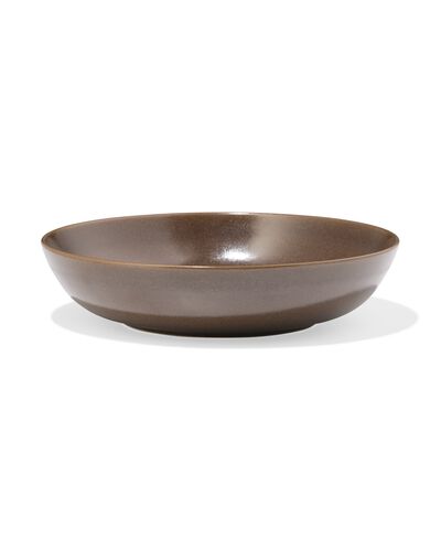 assiette profonde PUUR marron fonc&eacute; - 9650401 - HEMA
